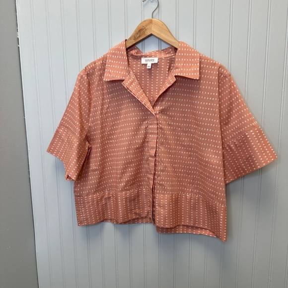 Heaven Well Within Organic Cotton Poplin Dot Short Sleep Pajama Set size Large - Picture 2 of 13